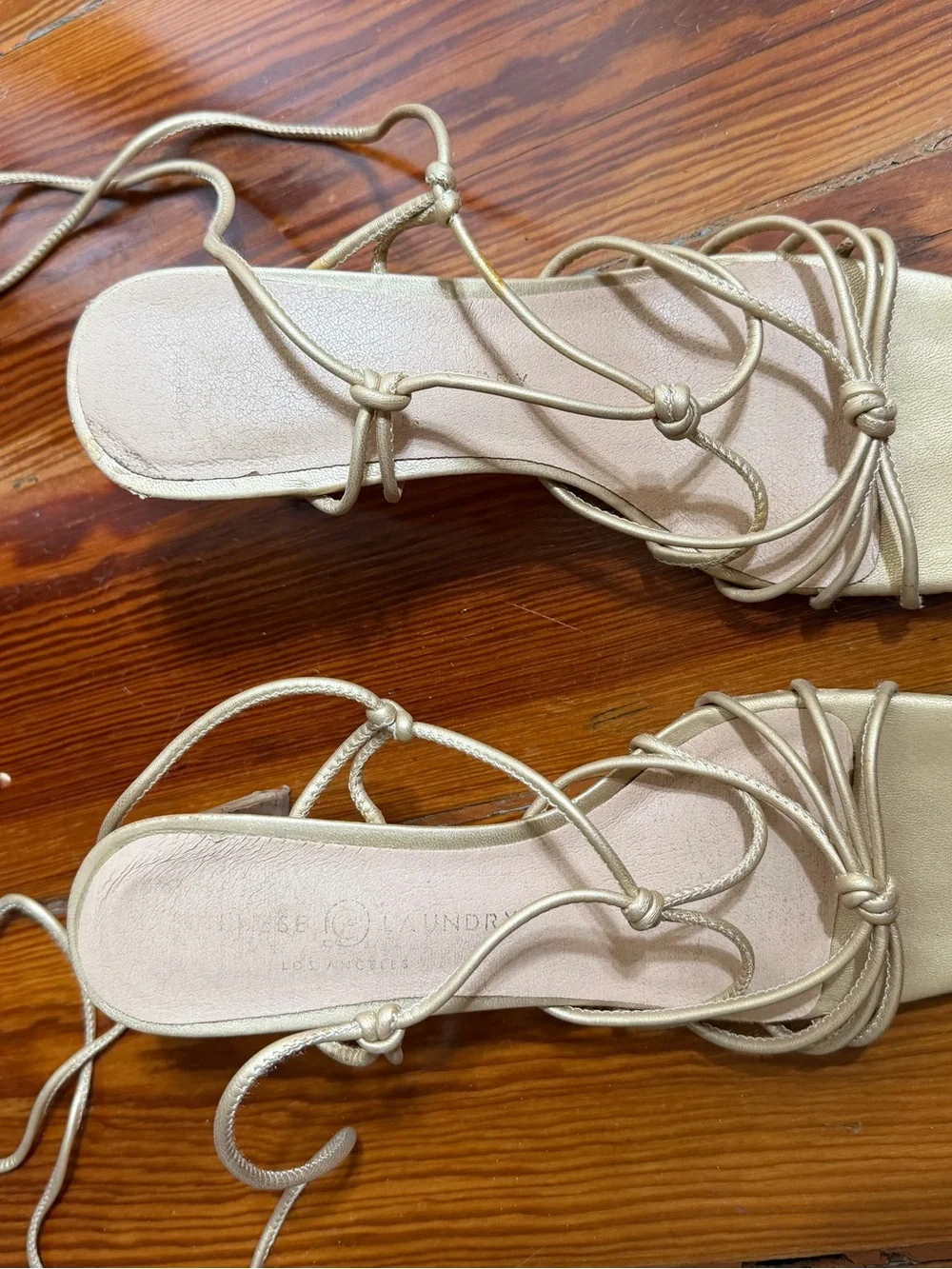 Chinese Laundry Yita Gold Strappy Heels